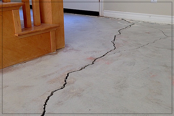 Crack in slab floor