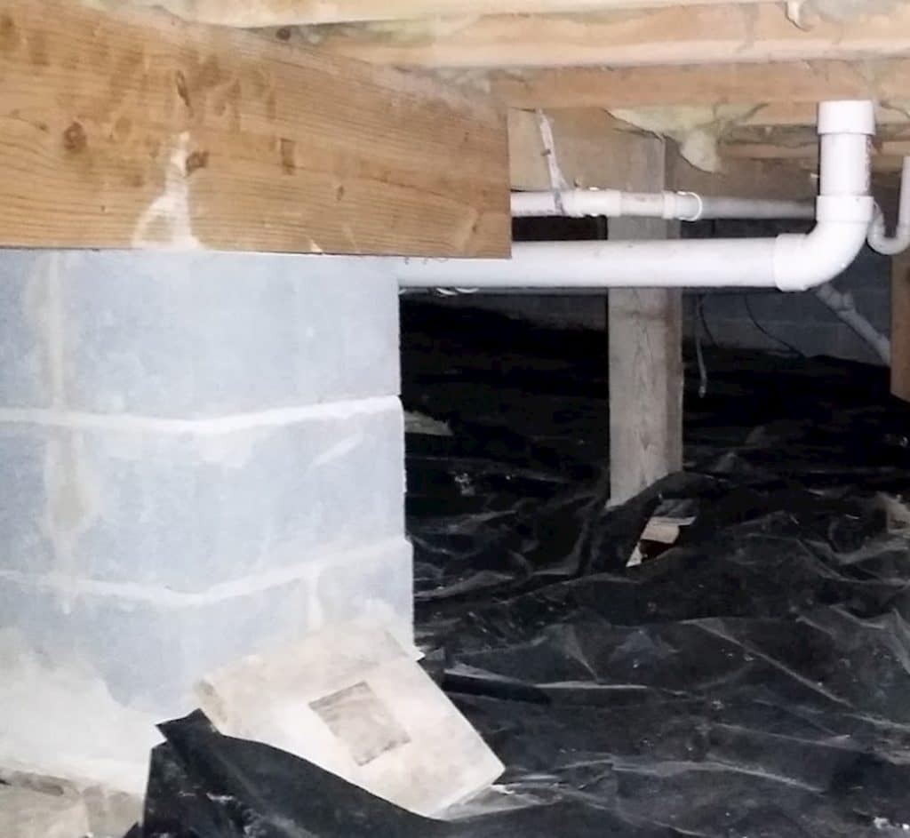 Barrier in Crawl Space