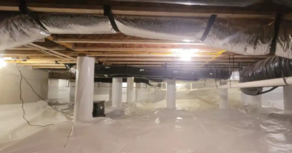 Encapsulating crawl space for HVAC efficiency in Northern Virginia