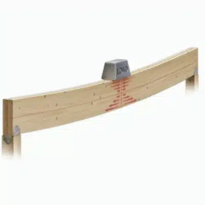 An image of the main beam as a foundation stabilization solution to address the gap between the floor and the wall.