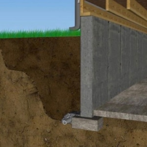 A heaving soil around a house foundation, indicative of expansive soil that causes bowing walls in Martinsburg, WV,