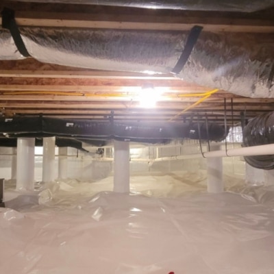 Crawl space encapsulation in Charles Town, WV, a solution to address wet crawl space insulation.