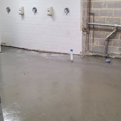 An image of a newly finished floor, a slab replacement in White Post, VA, as a solution for fixing unlevel floors.