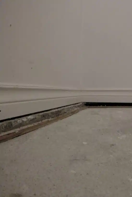 Unlevel basement slab floor, a sign of foundation problem needs repairing the unlevel basement slab floor in Northern Virginia.