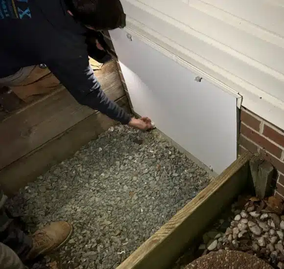 LUX team installed a crawl space door in Ashburn, VA to protect the space from unwanted pests, drafts, and moisture build-up.