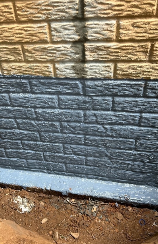 Image of completed concrete foundation crack repair installation in Fairfax, VA