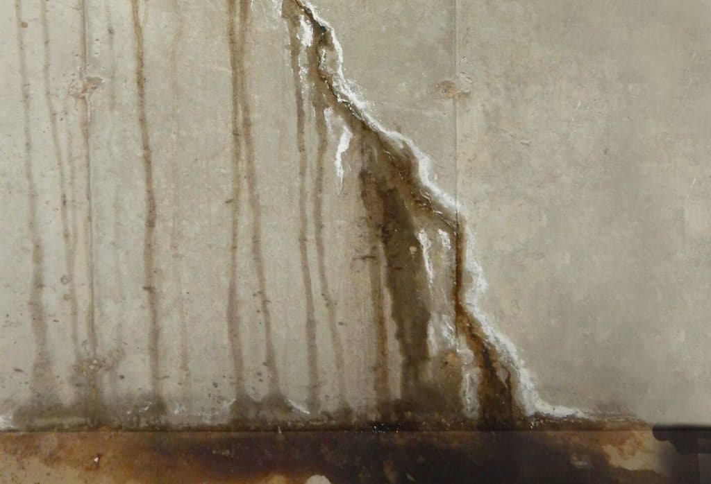 Water stains and leaks indicate the need for professional basement waterproofing services.