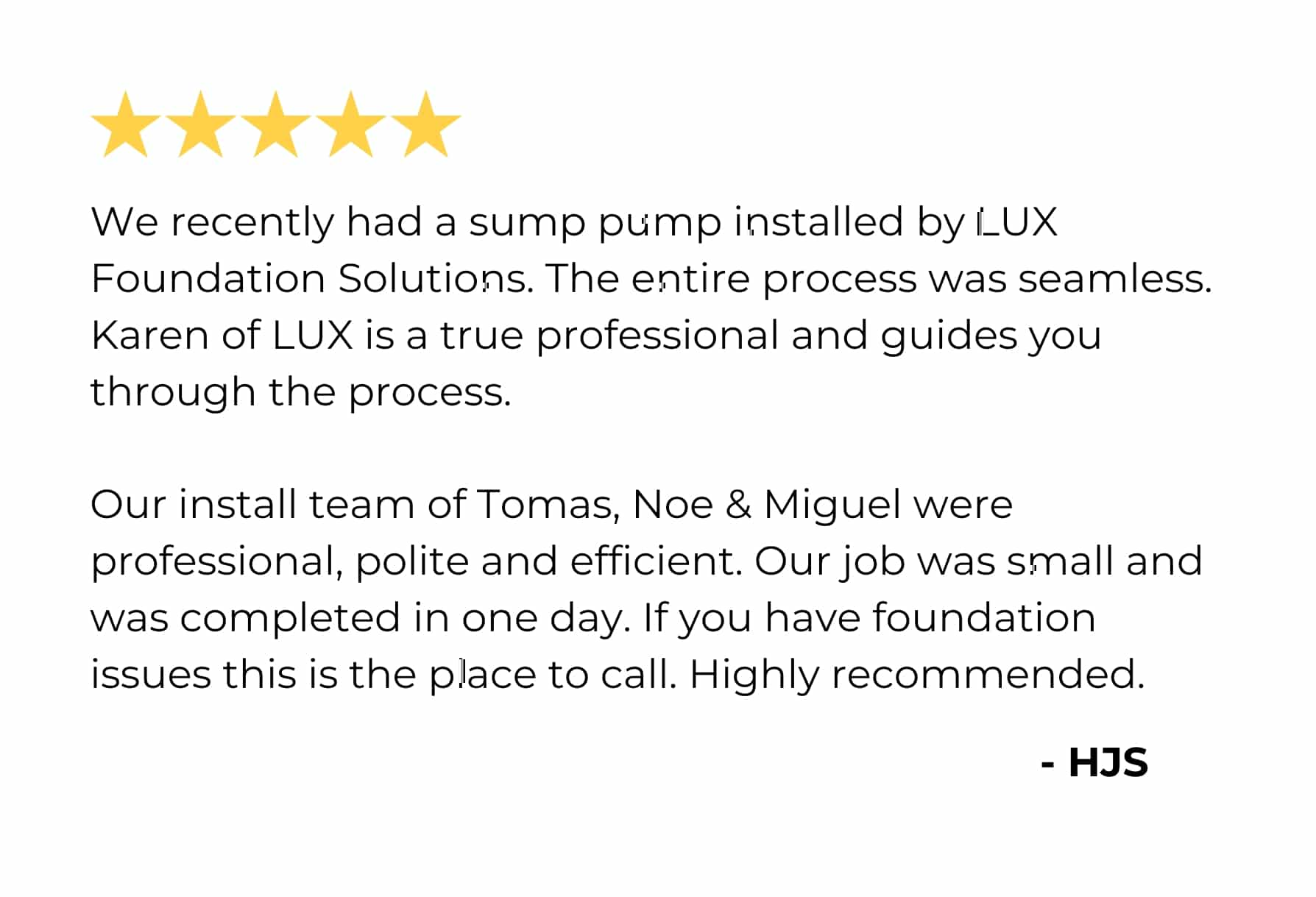 Customer reviews and ratings for LUX professional basement waterproofing.