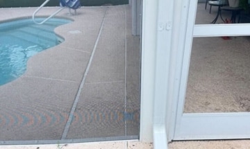 After image of finished sunken concrete pool deck polyurethane foam lifting repair, restoring safety and aesthetics.