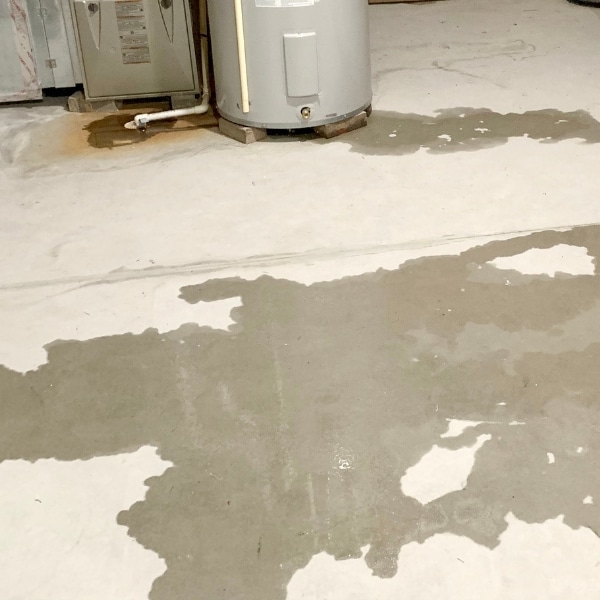 Plumbing leaks on a basement floor cause water damage and contribute to uneven basement slabs in Harpers Ferry, WV.