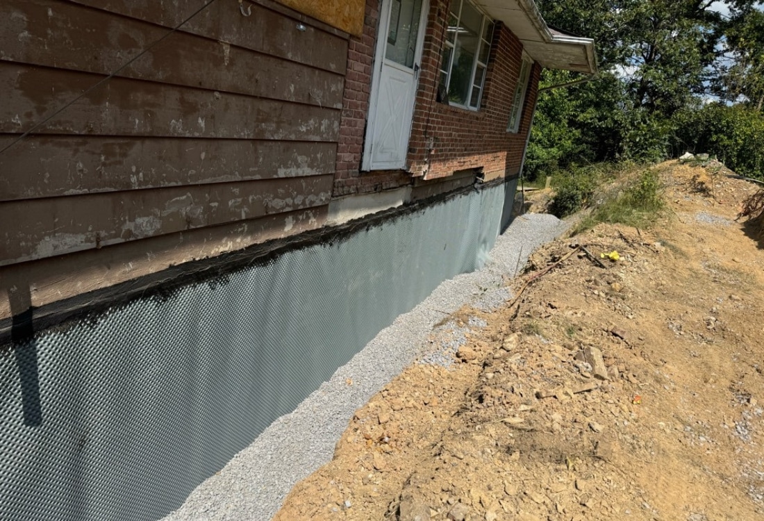 A waterproofed and stabilized home after LUX’s crumbling foundation repair in White Post, VA.