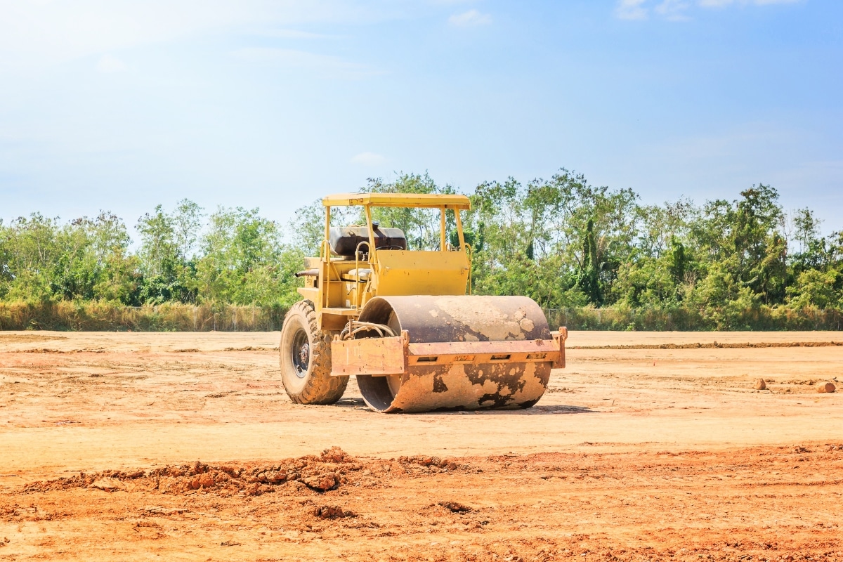 Large void beneath a foundation, poor soil compaction contributing to soil settlement in Bristow, VA, causing foundation damage.