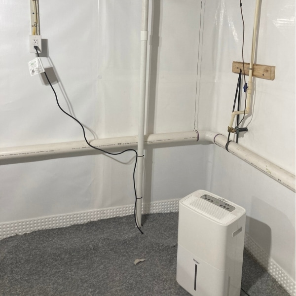 Installed dehumidifier in a basement to prevent mold growth and excessive moisture in Charles Town, WV.