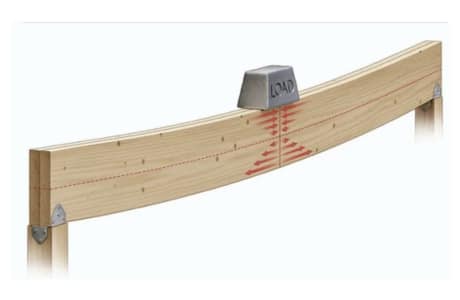 Illustration of sagging main beam replacement in Alexandria, VA, to correct uneven floors and restore foundation strength
