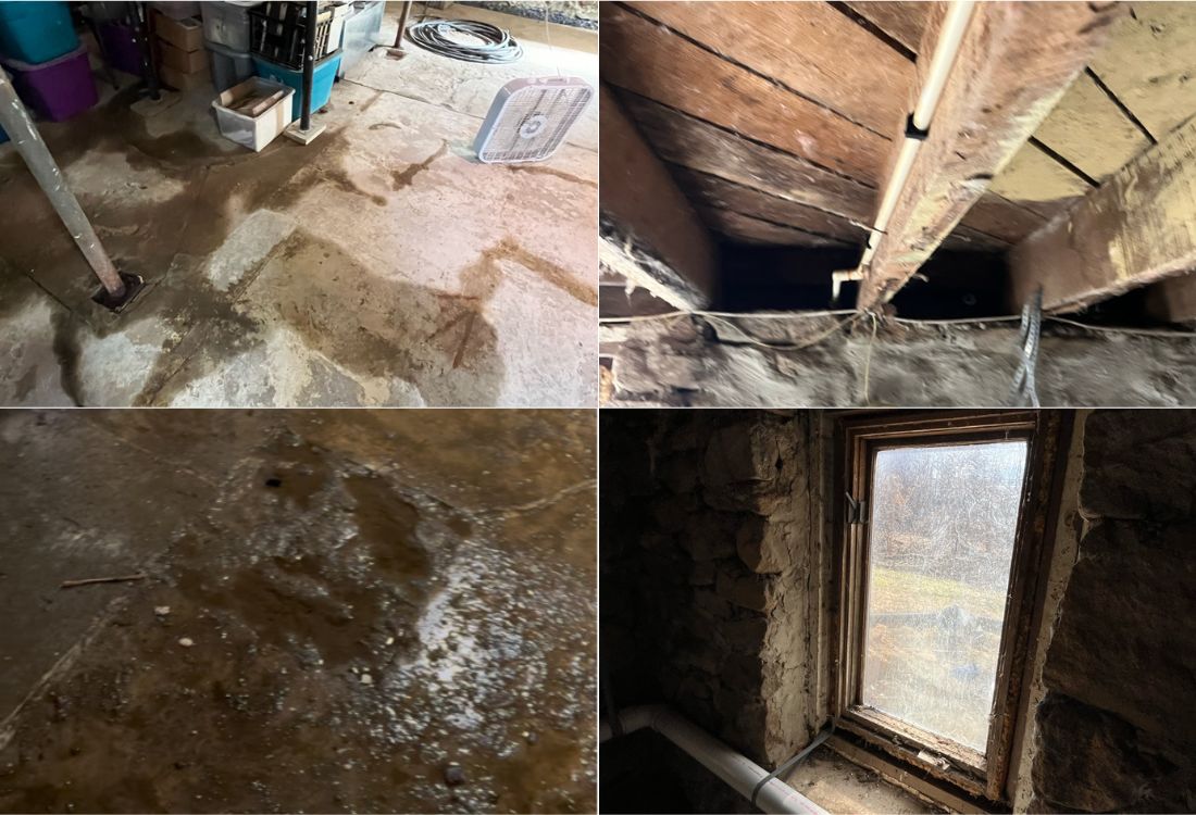 Unstable foundation posts and moisture issues in the basement that need basement foundation repair in Berryville, VA.