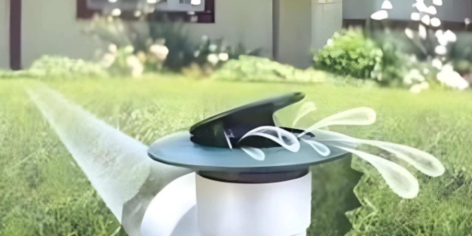 Illustration of extended downspout drainage redirecting rainwater away from the home’s foundation in Winchester, VA.