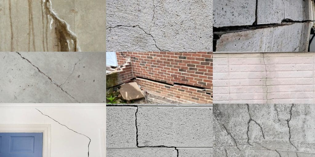 foundation crack examples — 10 types found in Northern Virginia homes