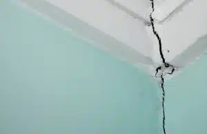 Cracks appearing in drywall, a sign of cracks in basement floor problem in Harpers Ferry, WV.