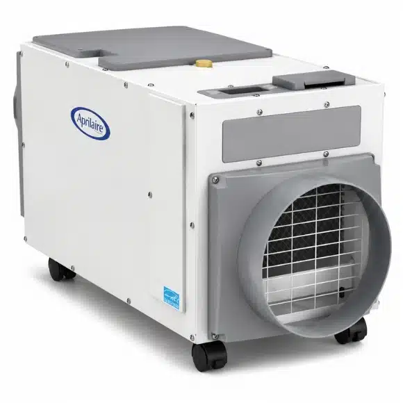 Aprilaire dehumidifier LUX use in installing basement dehumidifier in Northern Virginia home with professional expertise.